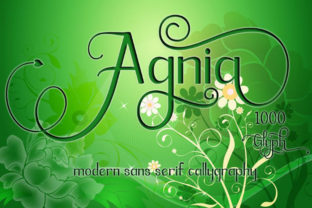 Agnia Font: Elegant Script for Handmade Products