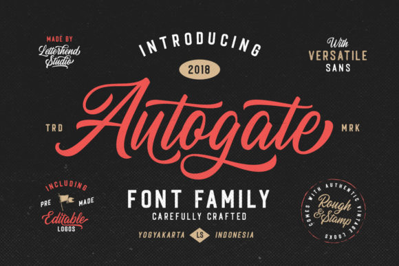 Autogate Family: A Script and Sans Font for Editorial Design