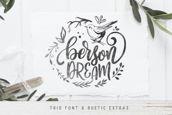Berson Dream Font: Rustic Typography for Digital Campaigns