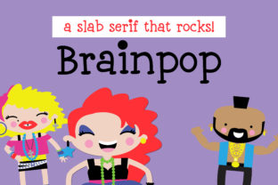Brainpop Font: Whimsical Slab Serif for Editorial Design