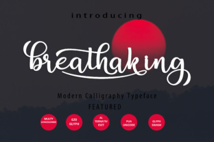 Breathaking Script Font Review for Web Design