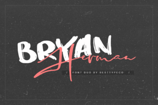 Bryan Herman Font: A Handwritten Typeface for Editorial Design