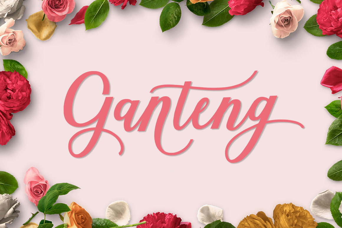 Ganteng Script Font for Handmade Labels and Decor
