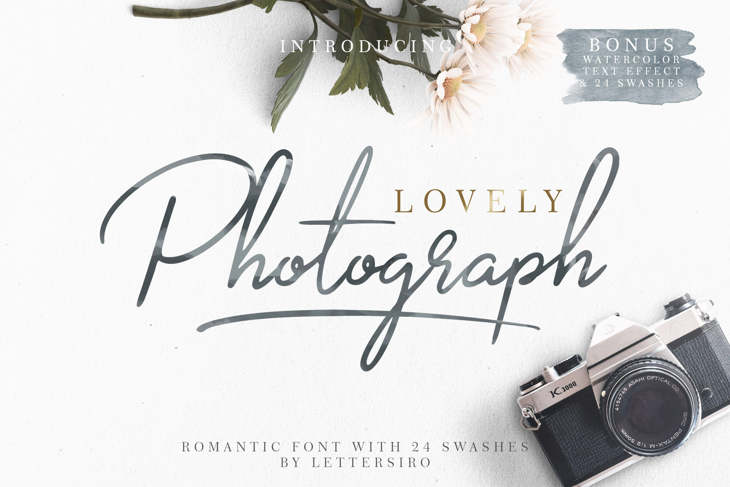 Lovely Photograph Font for Modern Campaign Design