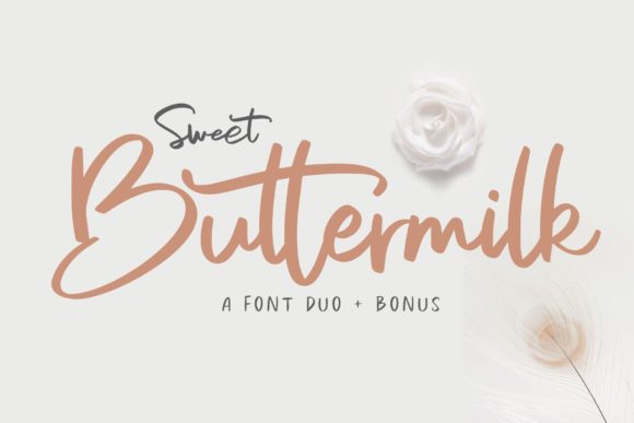 Sweet Buttermilk Duo: A Playful Font for Editorial Design